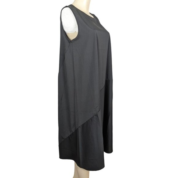 LOUISE OROP sleeveless minimalist casual trapezoid black‎ dress size S / M - Picture 3 of 16